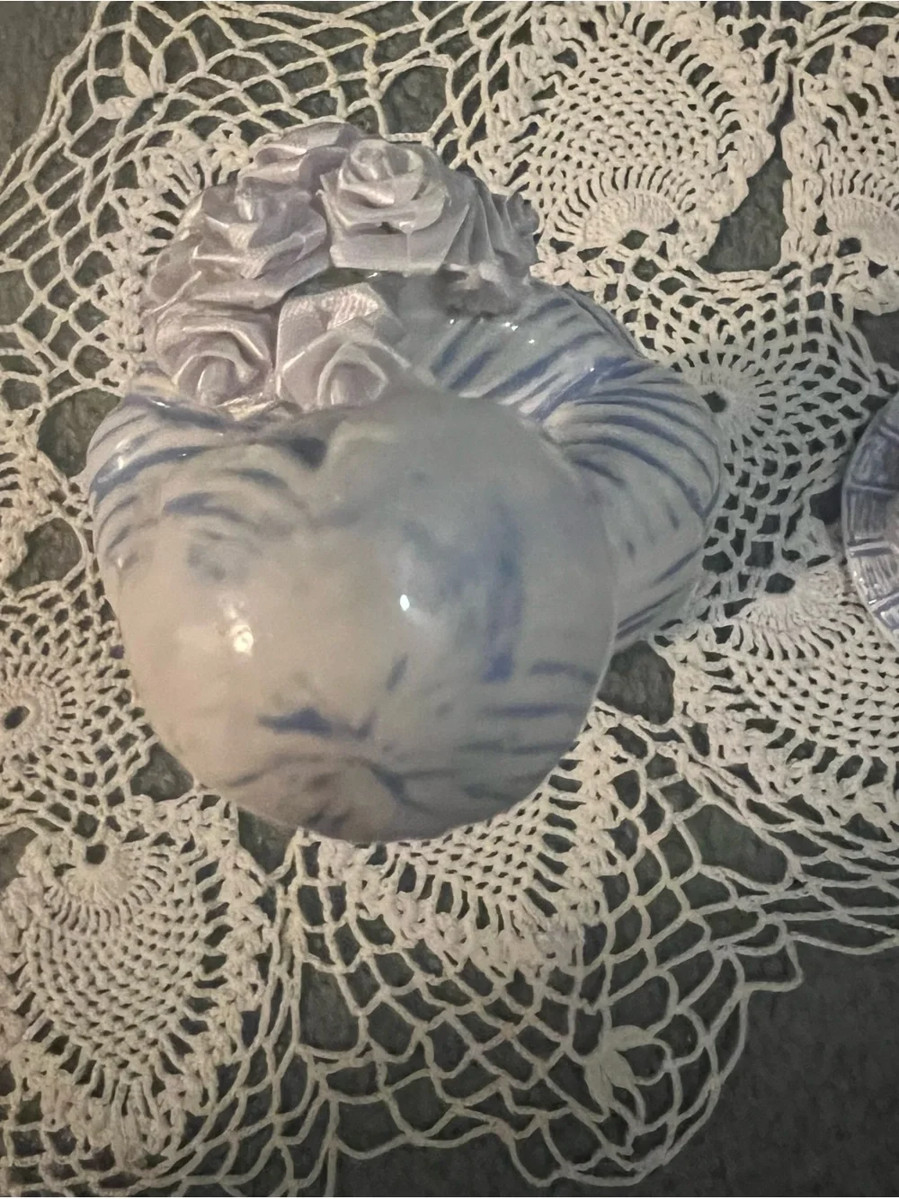 Vintage Ceramic Amish Figurine with Bouquet